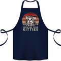 Show Me Your Kitties Funny Cat Kitten Cotton Apron 100% Organic Navy Blue