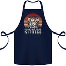 Show Me Your Kitties Funny Cat Kitten Cotton Apron 100% Organic Navy Blue