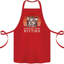 Show Me Your Kitties Funny Cat Kitten Cotton Apron 100% Organic Red