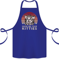 Show Me Your Kitties Funny Cat Kitten Cotton Apron 100% Organic Royal Blue