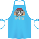 Show Me Your Kitties Funny Cat Kitten Cotton Apron 100% Organic Turquoise