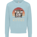 Show Me Your Kitties Funny Cat Kitten Kids Sweatshirt Jumper Light Blue
