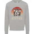 Show Me Your Kitties Funny Cat Kitten Kids Sweatshirt Jumper Sports Grey