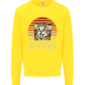 Show Me Your Kitties Funny Cat Kitten Kids Sweatshirt Jumper Yellow