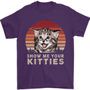 Show Me Your Kitties Funny Cat Kitten Mens T-Shirt Cotton Gildan Purple