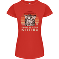 Show Me Your Kitties Funny Cat Kitten Womens Petite Cut T-Shirt Red