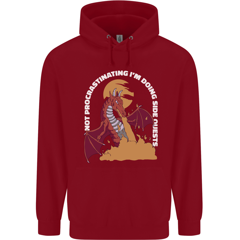 Side Quests Funny Role Playing Games RPG Childrens Kids Hoodie Red