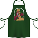 Side Quests Funny Role Playing Games RPG Cotton Apron 100% Organic Forest Green