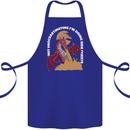 Side Quests Funny Role Playing Games RPG Cotton Apron 100% Organic Royal Blue