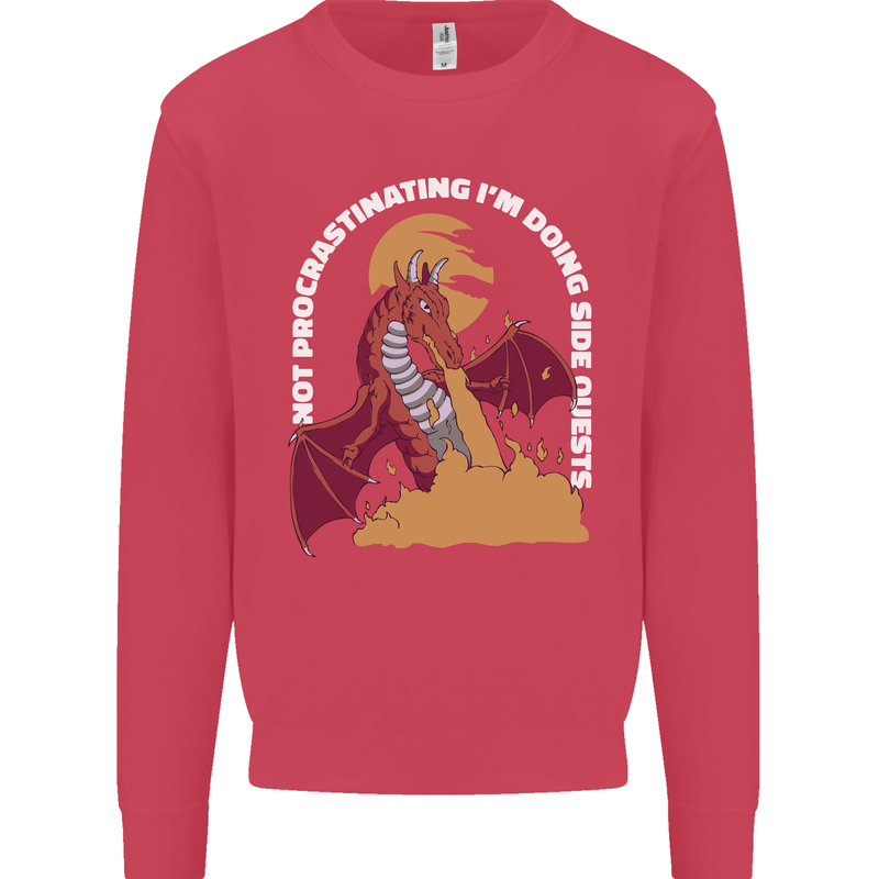 Side Quests Funny Role Playing Games RPG Kids Sweatshirt Jumper Heliconia