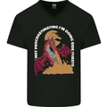 Side Quests Funny Role Playing Games RPG Mens V-Neck Cotton T-Shirt Black