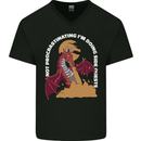 Side Quests Funny Role Playing Games RPG Mens V-Neck Cotton T-Shirt Black