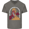 Side Quests Funny Role Playing Games RPG Mens V-Neck Cotton T-Shirt Charcoal