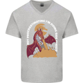 Side Quests Funny Role Playing Games RPG Mens V-Neck Cotton T-Shirt Sports Grey