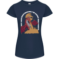 Side Quests Funny Role Playing Games RPG Womens Petite Cut T-Shirt Navy Blue