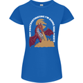Side Quests Funny Role Playing Games RPG Womens Petite Cut T-Shirt Royal Blue