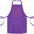 Signs of the Chinese Zodiac Shengxiao Cotton Apron 100% Organic Purple