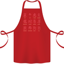 Signs of the Chinese Zodiac Shengxiao Cotton Apron 100% Organic Red