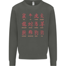 Signs of the Chinese Zodiac Shengxiao Kids Sweatshirt Jumper Storm Grey