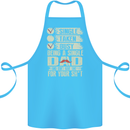 Single Dad Funny Fathers Day Offensive Rude Cotton Apron 100% Organic Turquoise