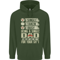 Single Dad Funny Fathers Day Offensive Rude Mens 80% Cotton Hoodie Forest Green