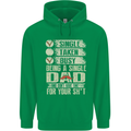 Single Dad Funny Fathers Day Offensive Rude Mens 80% Cotton Hoodie Irish Green
