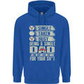 Single Dad Funny Fathers Day Offensive Rude Mens 80% Cotton Hoodie Royal Blue
