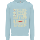 Single Dad Funny Fathers Day Offensive Rude Mens Sweatshirt Jumper Light Blue