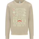 Single Dad Funny Fathers Day Offensive Rude Mens Sweatshirt Jumper Sand