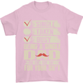 Single Dad Funny Fathers Day Offensive Rude Mens T-Shirt Cotton Gildan Light Pink