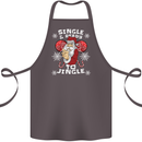 Single and Ready to Jingle Christmas Funny Cotton Apron 100% Organic Dark Grey