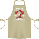 Single and Ready to Jingle Christmas Funny Cotton Apron 100% Organic Khaki