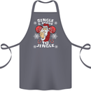 Single and Ready to Jingle Christmas Funny Cotton Apron 100% Organic Steel