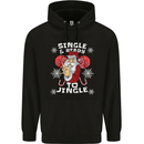 Single and Ready to Jingle Christmas Funny Mens 80% Cotton Hoodie Black