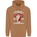 Single and Ready to Jingle Christmas Funny Mens 80% Cotton Hoodie Caramel Latte