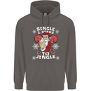 Single and Ready to Jingle Christmas Funny Mens 80% Cotton Hoodie Charcoal