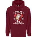 Single and Ready to Jingle Christmas Funny Mens 80% Cotton Hoodie Maroon