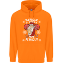 Single and Ready to Jingle Christmas Funny Mens 80% Cotton Hoodie Orange