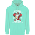 Single and Ready to Jingle Christmas Funny Mens 80% Cotton Hoodie Peppermint