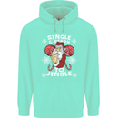 Single and Ready to Jingle Christmas Funny Mens 80% Cotton Hoodie Peppermint