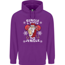 Single and Ready to Jingle Christmas Funny Mens 80% Cotton Hoodie Purple