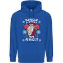 Single and Ready to Jingle Christmas Funny Mens 80% Cotton Hoodie Royal Blue