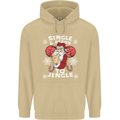 Single and Ready to Jingle Christmas Funny Mens 80% Cotton Hoodie Sand