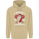 Single and Ready to Jingle Christmas Funny Mens 80% Cotton Hoodie Sand