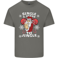 Single and Ready to Jingle Christmas Funny Mens Cotton T-Shirt Tee Top Charcoal
