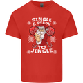 Single and Ready to Jingle Christmas Funny Mens Cotton T-Shirt Tee Top Red