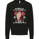 Single and Ready to Jingle Christmas Funny Mens Sweatshirt Jumper Black