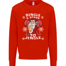 Single and Ready to Jingle Christmas Funny Mens Sweatshirt Jumper Bright Red