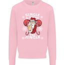 Single and Ready to Jingle Christmas Funny Mens Sweatshirt Jumper Light Pink