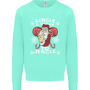 Single and Ready to Jingle Christmas Funny Mens Sweatshirt Jumper Peppermint